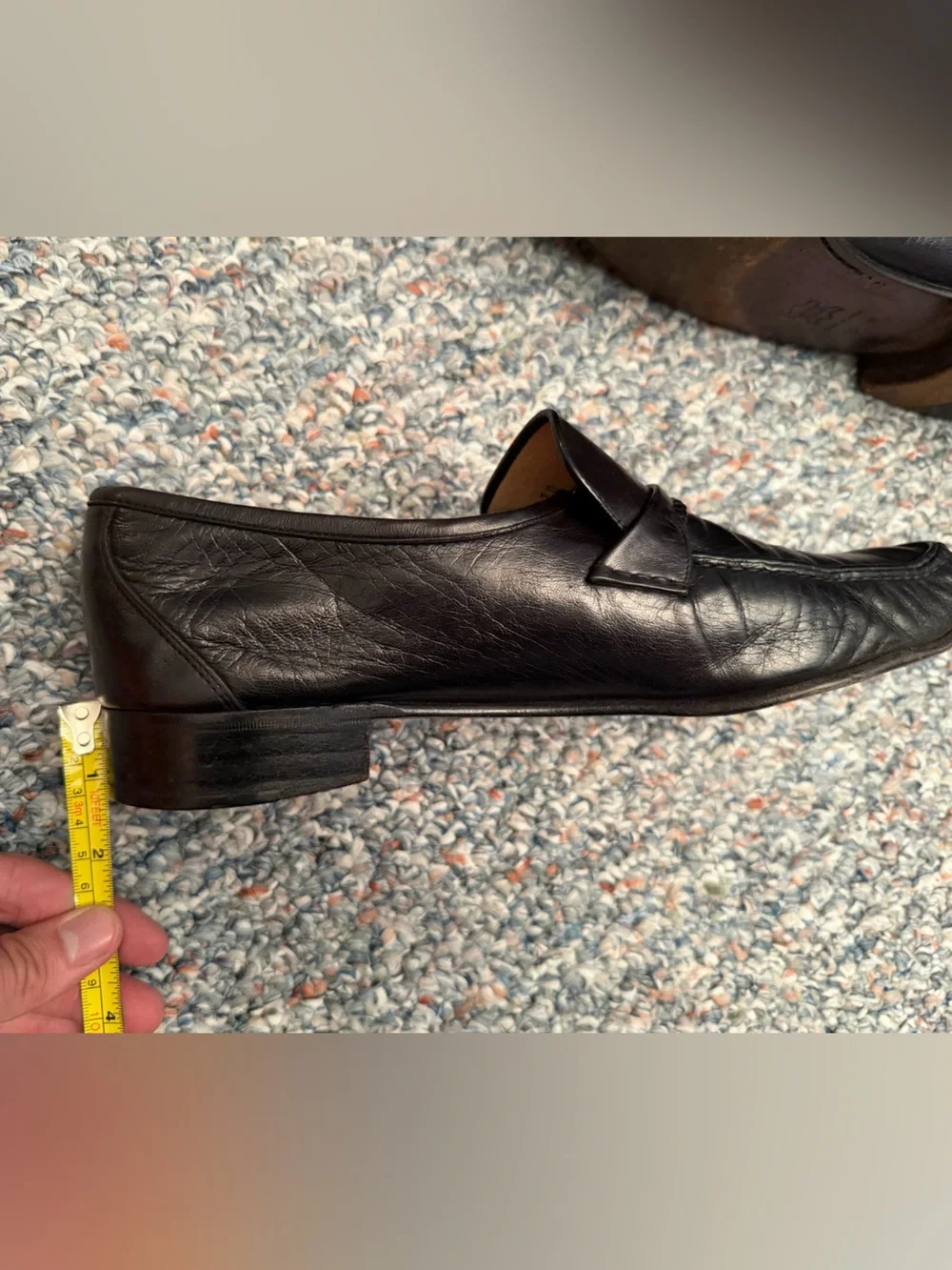 1985 vintage men’s Bruno Magli black dress shoes slip on size 12 M
